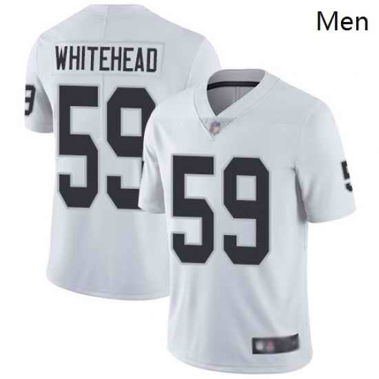 Raiders 59 Tahir Whitehead White Men Stitched Football Vapor Untouchable Limited Jersey